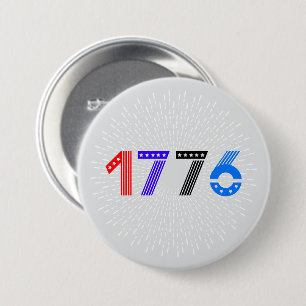 Badge Rond 7,6 Cm 4 juillet 1776