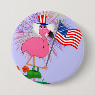 Badge Rond 7,6 Cm 4 juillet bouton heureux drôle