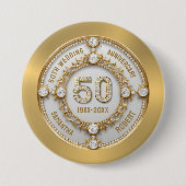 Badge Rond 7,6 Cm 50e anniversaire du mariage (Devant)