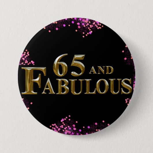 Badge Rond 7,6 Cm 65e anniversaire  (Devant)