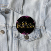 Badge Rond 7,6 Cm 65e anniversaire  (En situation)