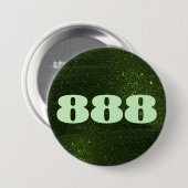 Badge Rond 7,6 Cm 888 Numéro de Parties scintillant verte Manifestat (Devant & derrière)