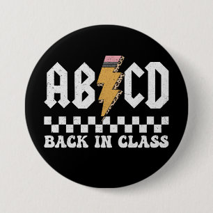 Badge Rond 7,6 Cm ABCD de retour en classe