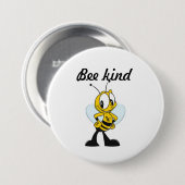 Badge Rond 7,6 Cm Abeille porte - clé (Devant & derrière)