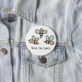 Badge Rond 7,6 Cm Abeilles (En situation)