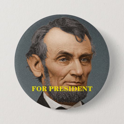 Badge Rond 7,6 Cm Abraham Lincoln Pour Président Button (Devant)