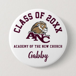 Badge Rond 7,6 Cm Academy Of The New Church Button Logo Personnalisé