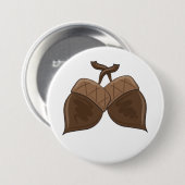 Badge Rond 7,6 Cm Acorns Rustique Forêt d'automne Nature (Devant & derrière)