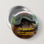 Badge Rond 7,6 Cm Activiste de conservation pour le bien-être des (Devant & derrière)