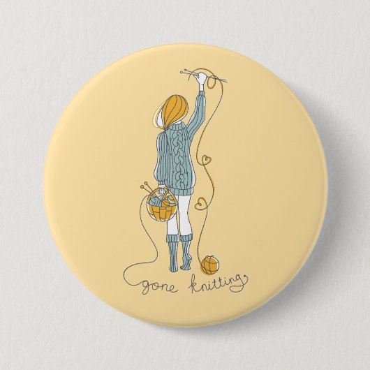 Badge Rond 7,6 Cm Addict tricot (Devant)