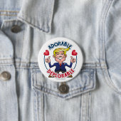 Badge Rond 7,6 Cm ADORABLE DÉPLORABLE Donald Trump Chibi Cartoon (En situation)