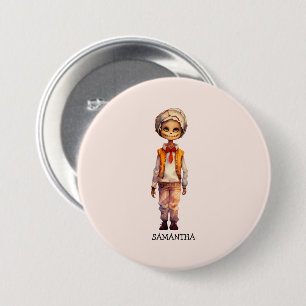 Badge Rond 7,6 Cm Adorable Kid Zombie - Jolie Halloween