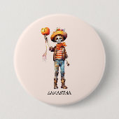 Badge Rond 7,6 Cm Adorable Kid Zombie - Jolie Halloween (3) (Devant)