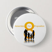 Badge Rond 7,6 Cm Adventistes pour l'appui vertical 8 (Devant & derrière)