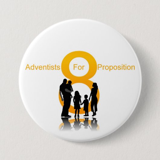 Badge Rond 7,6 Cm Adventistes pour l'appui vertical 8 (Devant)