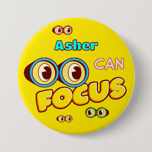 Badge Rond 7,6 Cm Affirmation Jaune Personnalisée Funny Binoculums