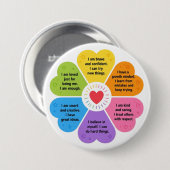 Badge Rond 7,6 Cm Affirmations Positives (Devant & derrière)