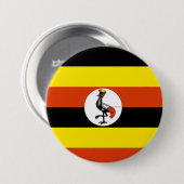 Badge Rond 7,6 Cm Afrique : Drapeau de l'Ouganda (Devant & derrière)