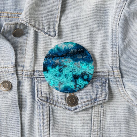 Badge Rond 7,6 Cm Agate bleue (En situation)