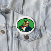 Badge Rond 7,6 Cm Aggressive Bull in Business Suit (En situation)