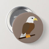 Badge Rond 7,6 Cm Aigle (Devant & derrière)