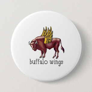 BADGE ROND 7,6 CM AILES DE BOEUF