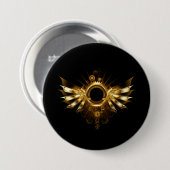 Badge Rond 7,6 Cm Ailes de Steampunk (Devant & derrière)