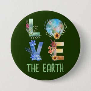 BADGE ROND 7,6 CM AIMEZ LA TERRE
