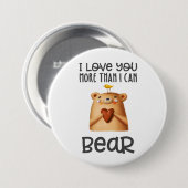 Badge Rond 7,6 Cm Aimez-vous plus Ours (Devant & derrière)