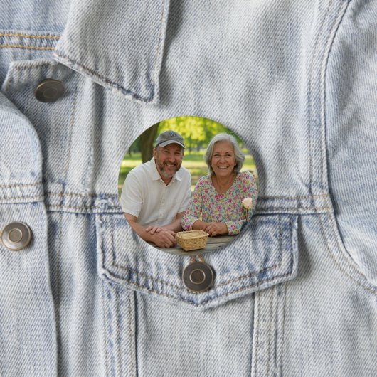 Badge Rond 7,6 Cm Ajouter une Personnaliser photo retraitée (En situation)