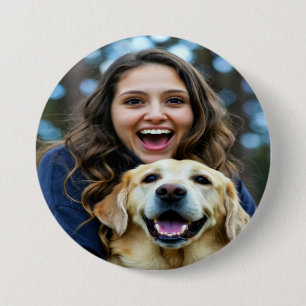 Badge Rond 7,6 Cm Ajouter une photo de Labrador Retriever à Personna