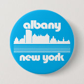 Badge Rond 7,6 Cm Albany New York (Devant)