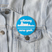 Badge Rond 7,6 Cm Albany New York (En situation)