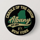 Badge Rond 7,6 Cm Albany, New York (Devant)