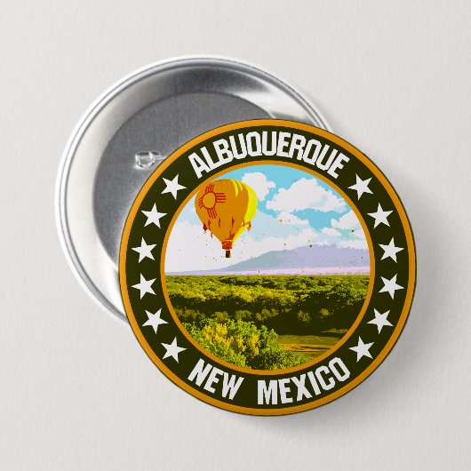 Badge Rond 7,6 Cm Albuquerque (Devant & derrière)