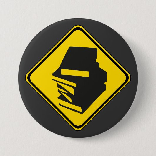 Badge Rond 7,6 Cm Alerte : Livres à l'avance ! (Devant)