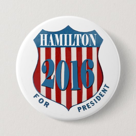 Badge Rond 7,6 Cm Alexander Hamilton 2016 (Devant)