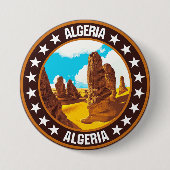 Badge Rond 7,6 Cm Algérie (Devant)
