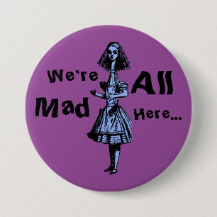Badge Rond 7,6 Cm Alice au pays des merveilles