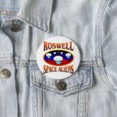 Badge Rond 7,6 Cm Alien d'espace de Roswell (En situation)