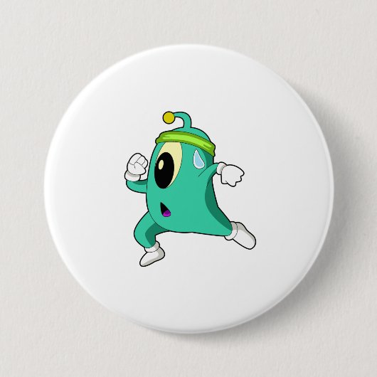 Badge Rond 7,6 Cm Alien en tant que coureur (Devant)