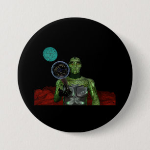 Badge Rond 7,6 Cm aliens reptiliens