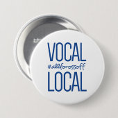 Badge Rond 7,6 Cm #AllForOssoff vocal et local - BLEU (Devant & derrière)