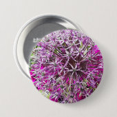 Badge Rond 7,6 Cm Allium & Fleurs d'été (Devant & derrière)