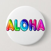 Badge Rond 7,6 Cm Aloha (Devant)