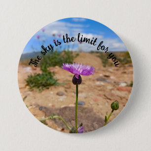 Badge Rond 7,6 Cm Amberboa pourpre dans l'ancien Erevan