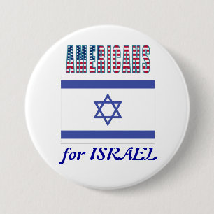 Badge Rond 7,6 Cm Américains pour le bouton de l'Israël