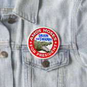 Badge Rond 7,6 Cm Amos Moses, président (En situation)