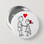BADGE ROND 7,6 CM AMOUR (Devant & derrière)