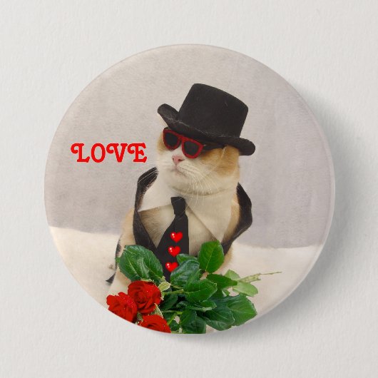 BADGE ROND 7,6 CM AMOUR (Devant)